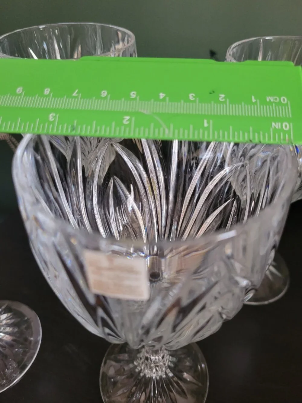 Vintage BOHEMIA Crystal Glasses Goblets 